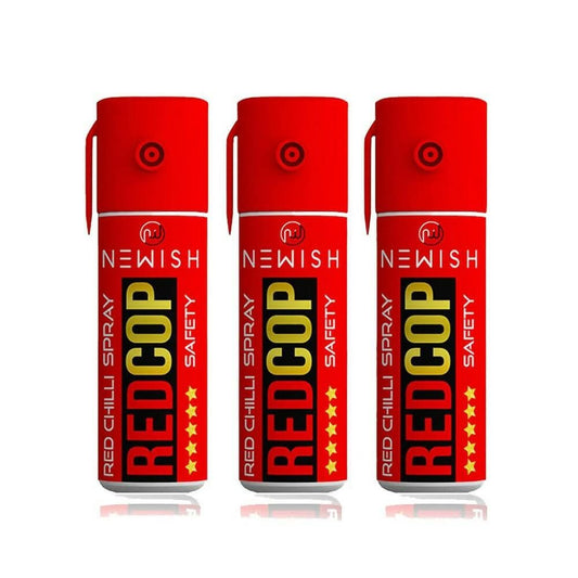 Newish Metal Powerful Pepper Spray Self Defence for Women Shots 50 (Pack of 3 - 35 GM) - HalfPe