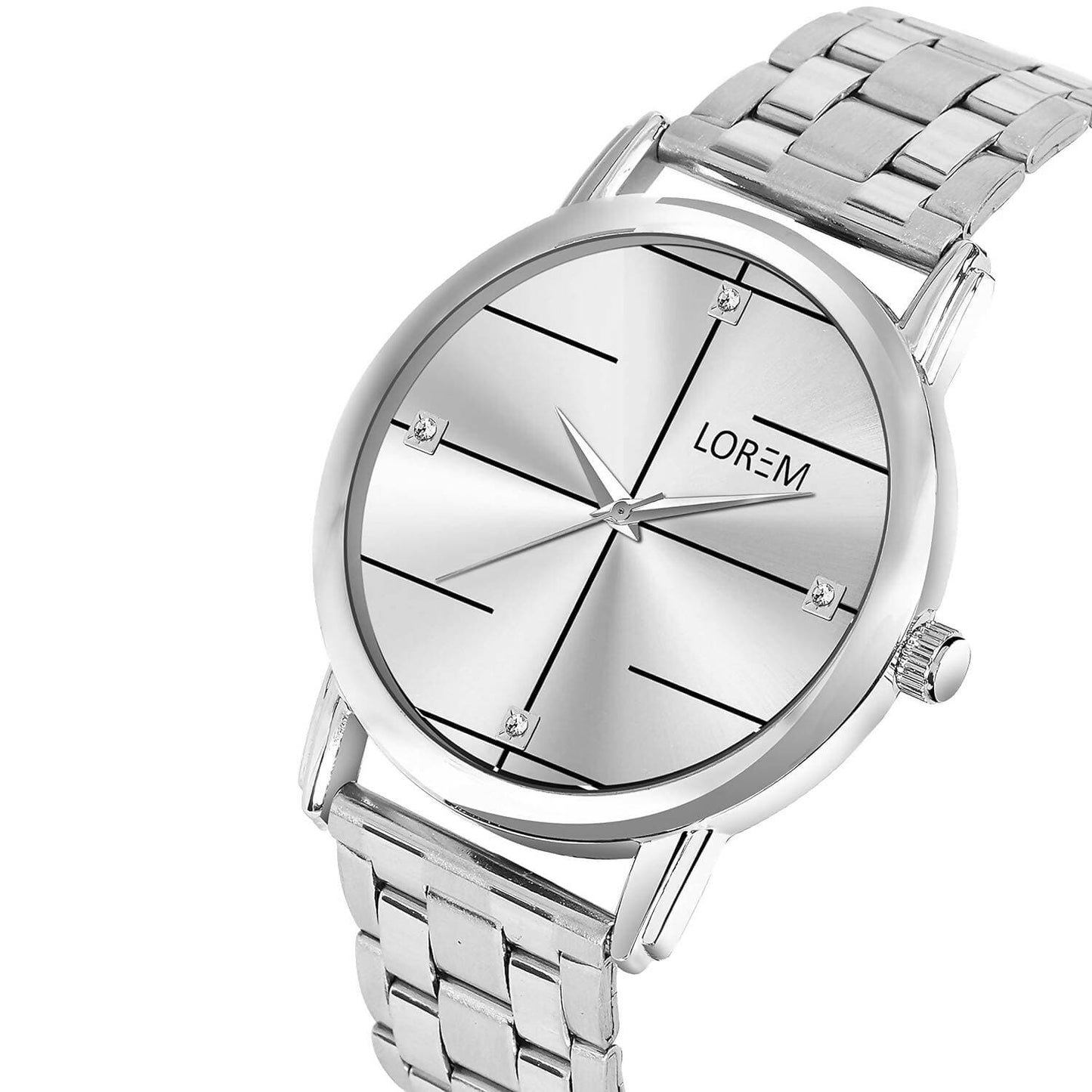 LOREM White Standard Analog Watch For Women LR321 - HalfPe