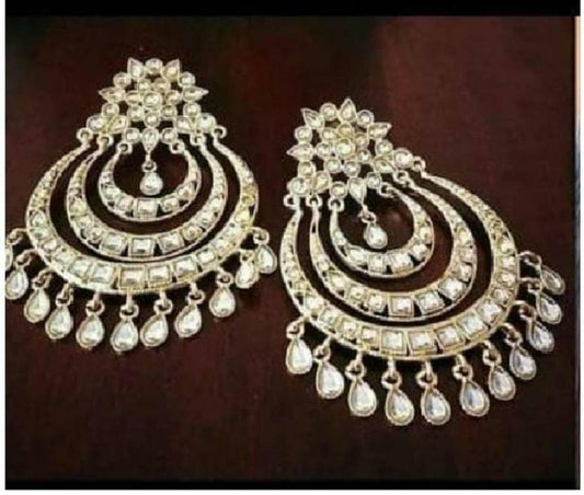 Ethnic kundan jhumka earrings | MANATH - halfpeapp