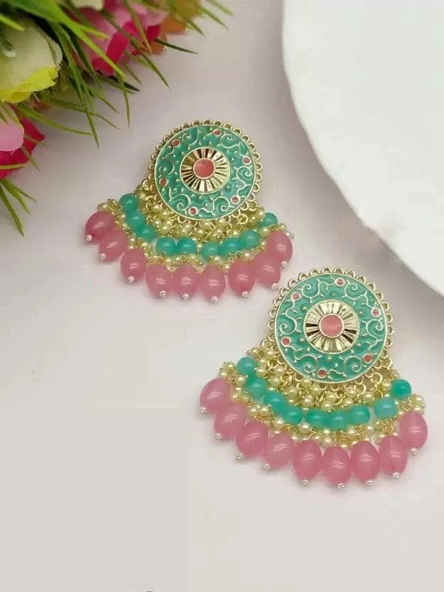 Ethnic meenakari earrings set | MANATH - halfpeapp