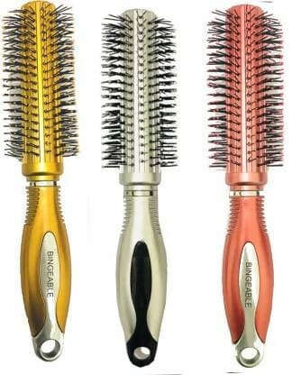 Bingeable Salon Professional Round Hair Brushes with Soft Bristles (Multicolor,Pack of 3) - HalfPe