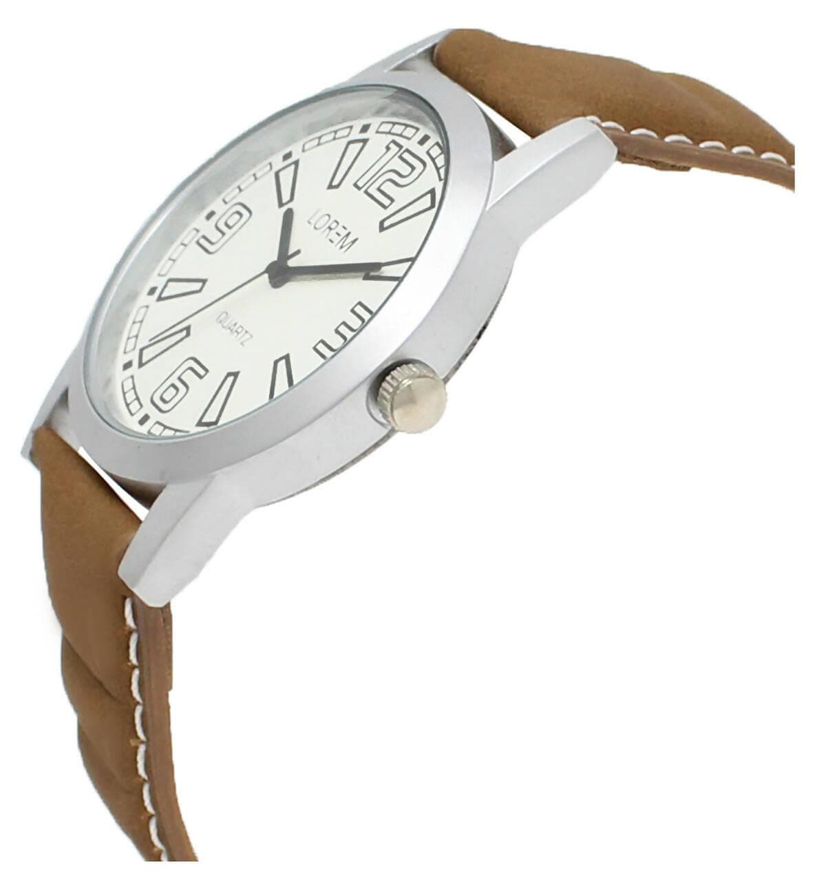 LOREM White Casual Analog Watch For Men LR15 - HalfPe