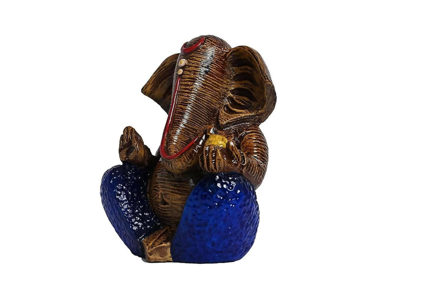 KariGhar Ganesh Ji Murti Statue for Puja Room for Home (5 inch) Multicolor (Brown) - HalfPe