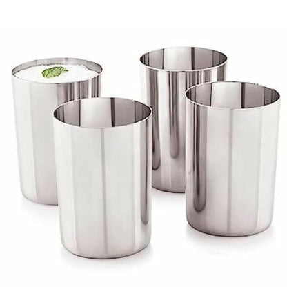 SHINI LIFESTYLE Stainless Steel Heavy Gauge Glass Set for water/juice (set of 6) - HalfPe