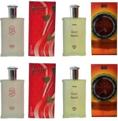 Aone Sweet YA YA and Royal Sandal Perfume 100ML Each (Pack of 4) Eau de Parfum - 400 ml (For Men) - HalfPe