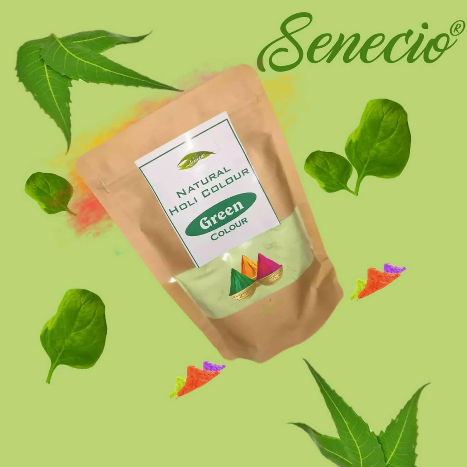 SENECIO Neem Spinach Green Herbal Color 500g Organic 100% Natural Holi Gulaal Rangoli - HalfPe