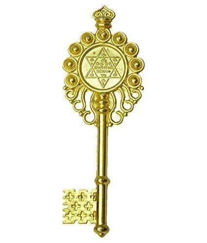 Metal Kuber Kunji Key (Standard, Golden) Quick Financial Gain / Unexpected Gain of Money/Windfall/ Prosperous BusinessLord Kuber (pack of 2) - HalfPe