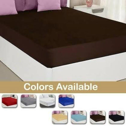 Mattress Protector Coffee Waterproof Cover for Single Bed (75 x 48 inch) - HalfPe