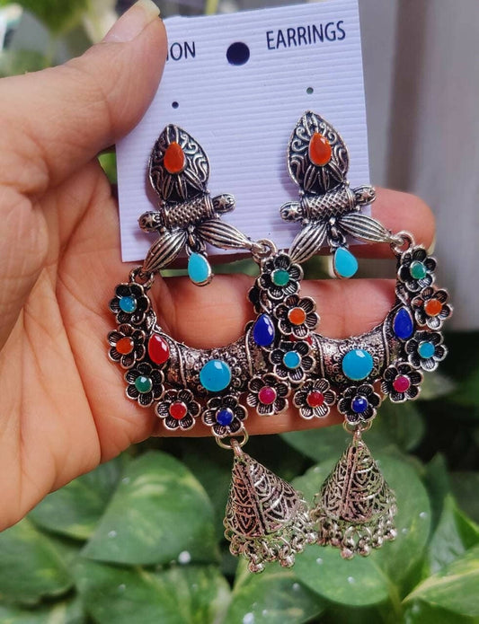 Pinapes Handcrafted Jhumka Earrings for a Stunning Look (Pack Of 2) - HalfPe