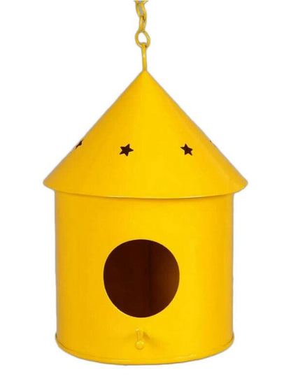 Round Hut Bird House Yellow - HalfPe