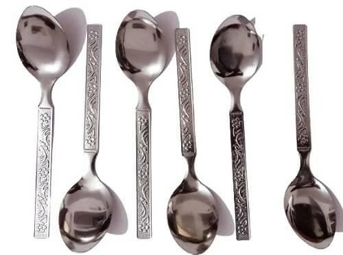 Stainless Steel Spoon Set for Home/ Kitchen, Daily Use(pack of 6) - HalfPe