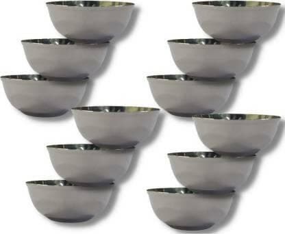 SHINI LIFESTYLE Stainless Steel Sauce Bowl Stainless Steel bowl,katori, steel bowl set, bowl (katora) (Pack of 12, Silver) - HalfPe