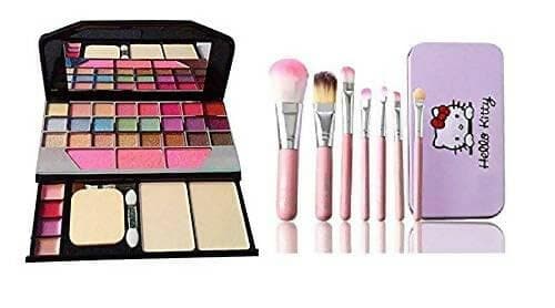 Tya Eyeshadow With Hello Kitty Makeup Brushes (Pack of 2) - HalfPe