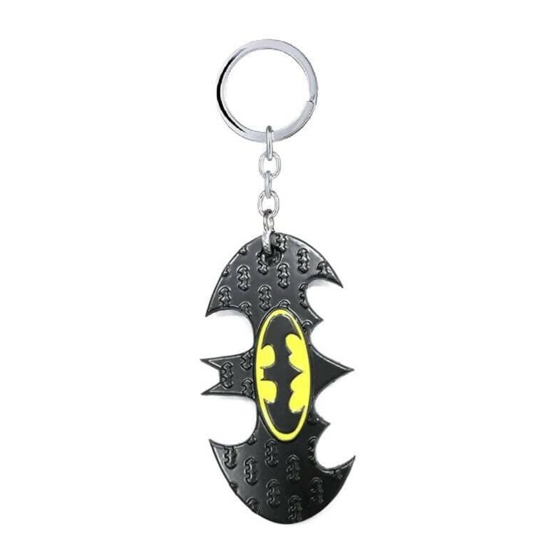 Batman Black & Yellow Logo Keychain for Gifting - HalfPe