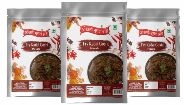 Fry kadai gosht masala 570g (pack of 3X190g) | OKHLI MUSAL BRAND - halfpeapp