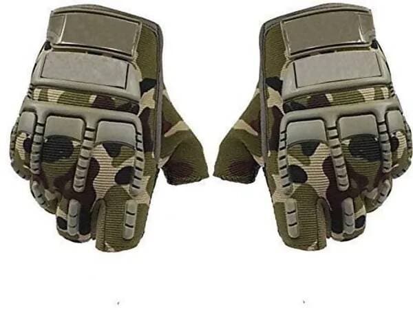 Gloves Military Rubber Hard Knuckle Gloves - HalfPe