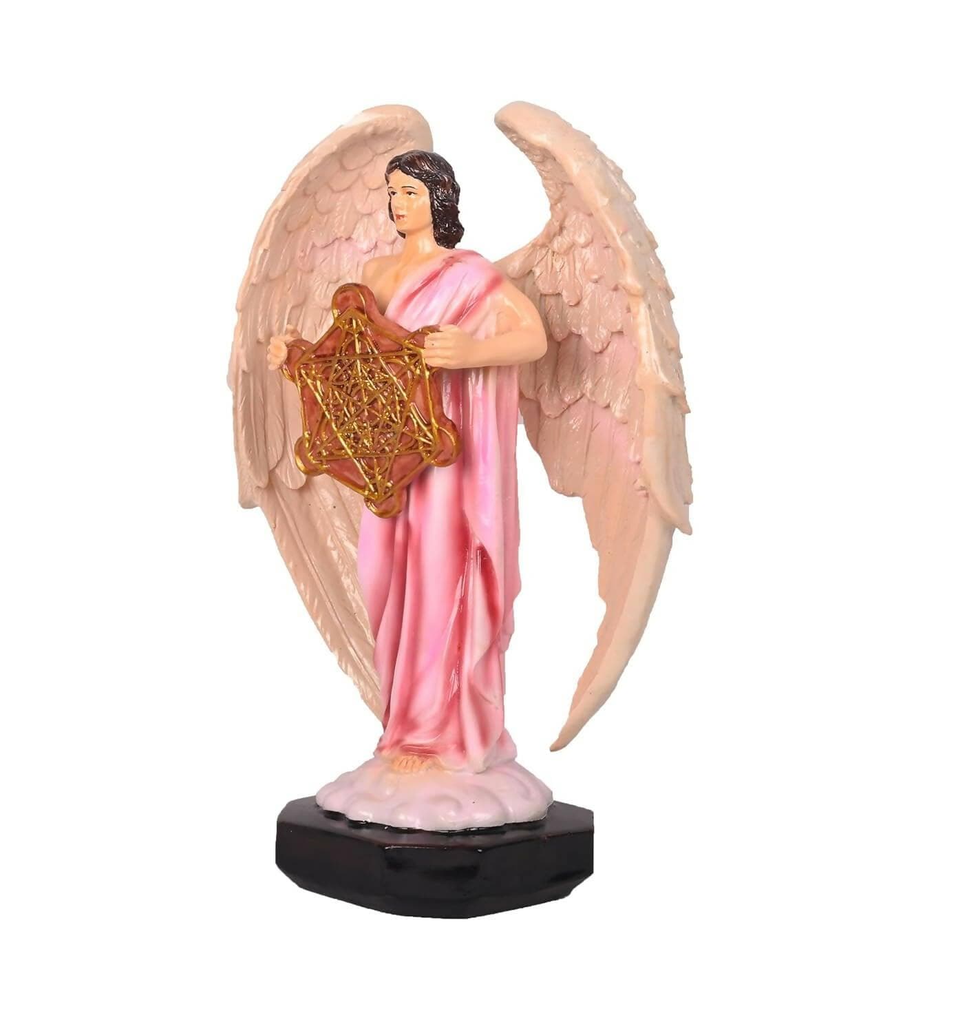 KariGhar Archangel Judaism Metatron Statue Idol Perfect Reiki Healing Angel Holding Sacred Flower - HalfPe