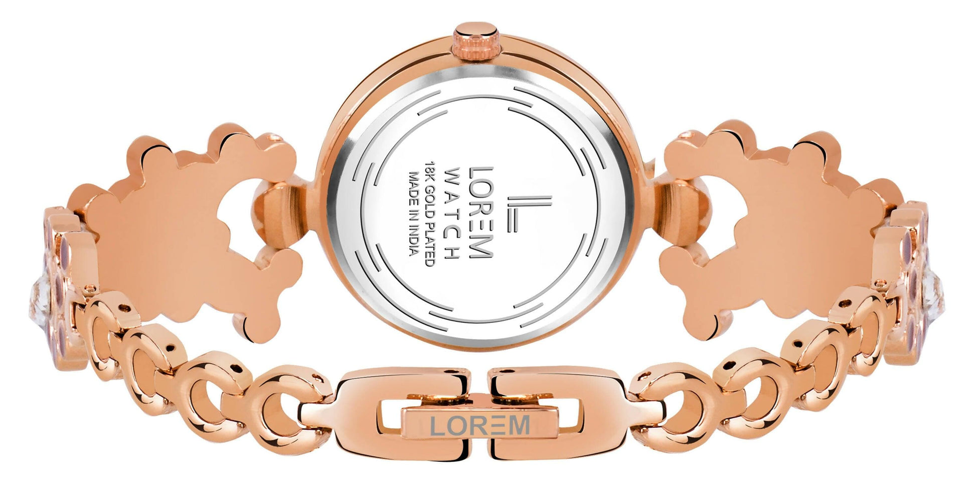 LOREM Rose Gold Brass Designer Analog Watch For Women LR256 - HalfPe