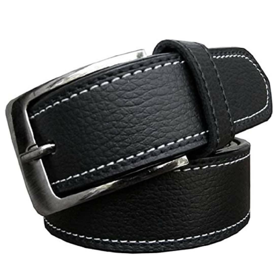 Men's Faux Leather Belt (Pack Of 2) - HalfPe