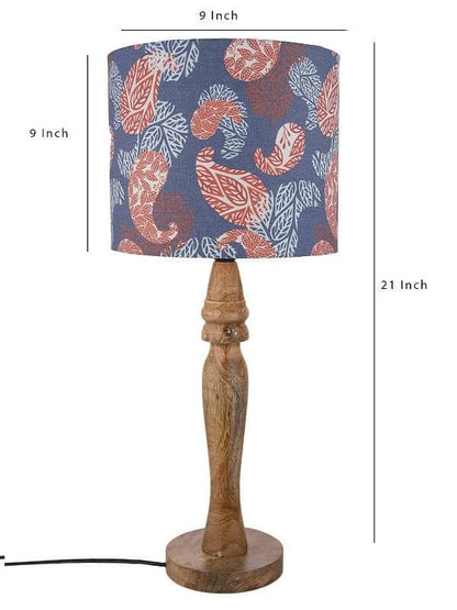 Wooden Colorful Ambee Print Lamp - HalfPe