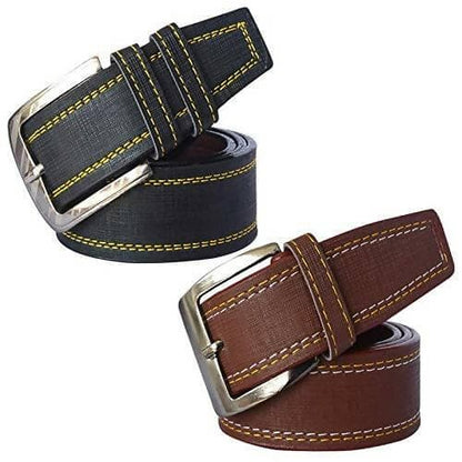 Fashionable Trendy Men Belts Combo - HalfPe