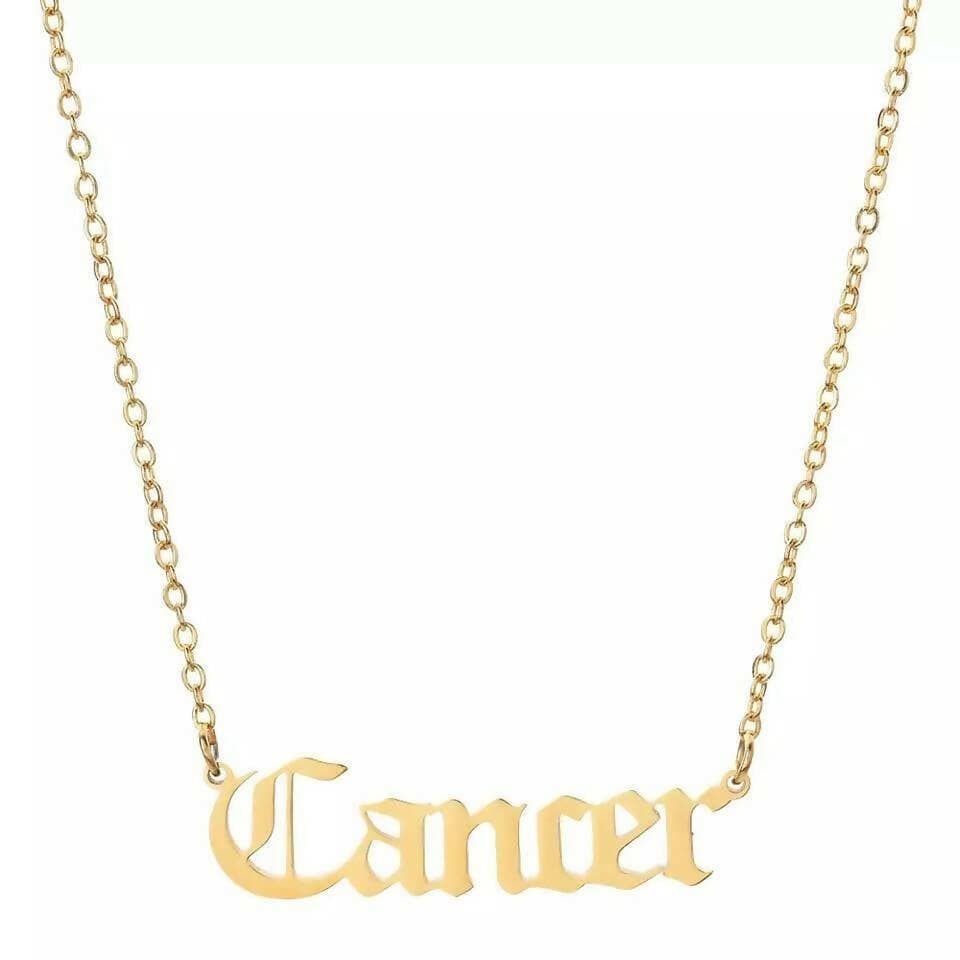 Pinapes Zodiac Pendant Symbol Zodiac Sign Necklace For Women & Girls - HalfPe