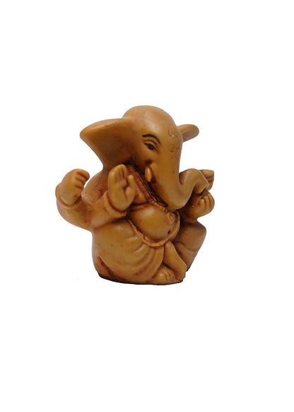 KariGhar Ganesha Idol for Car Dashboard Home Gifting (Brown, 1.3X2.5X2 inches) - HalfPe