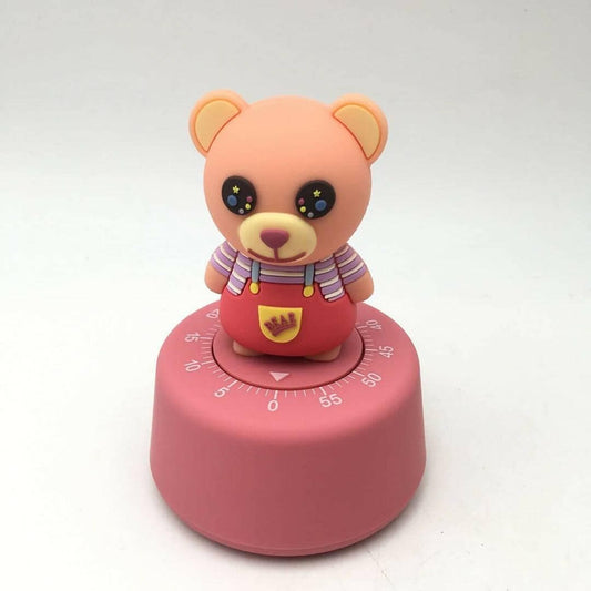 shiny teddy timer clock (Pink) - HalfPe