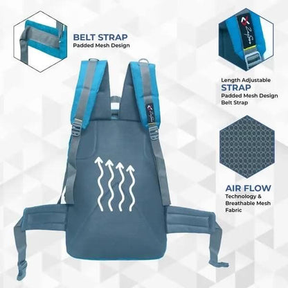 Laptop Backpack Nylon Travel Water Resistant Slim Durable Computer Book Bag Tracking (Sky Blue)  - HalfPe