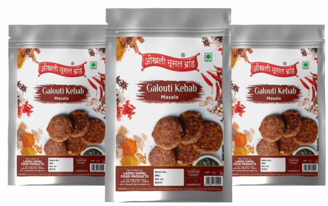 Galouti kebab masala 570g (pack of 3x 190g) | OKHLI MUSAL BRAND - halfpeapp