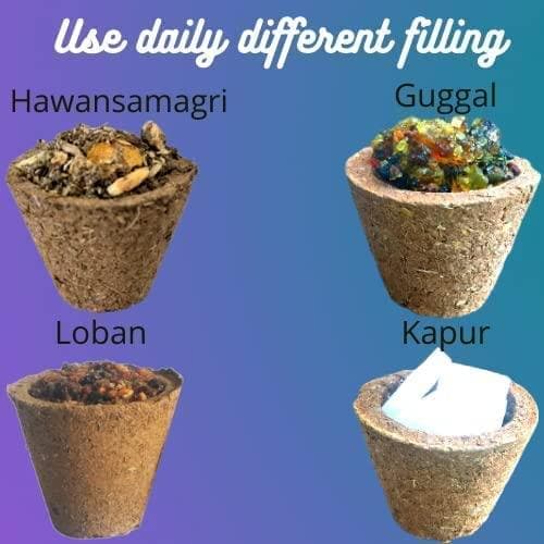 Gaumayam empty cowdung cups panchgavya dhuni cups - halfpeapp