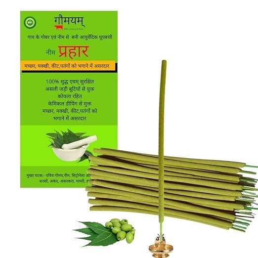 Gaumayam mosquito incense stick 2 hour burning (pack of 120 sticks) - halfpeapp