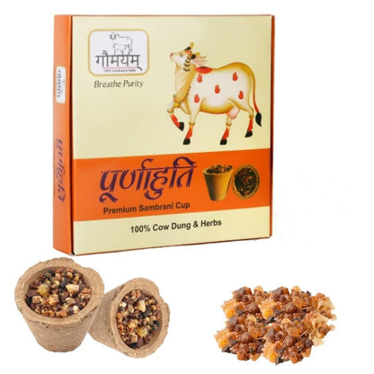 Gaumayam sambrani cup cow dung dhuni cups - halfpeapp