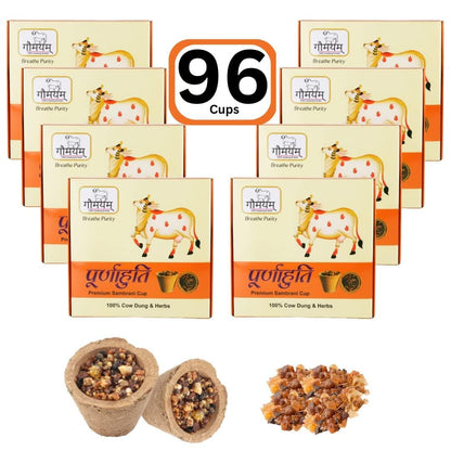 Gaumayam sambrani cup cow dung dhuni cups - halfpeapp