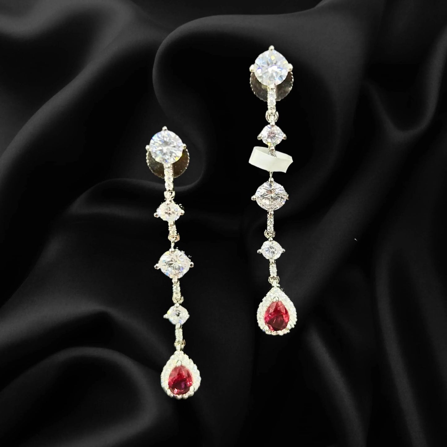 American Diamond Studded Earrings Set - HalfPe