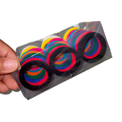 SENECIO Colorful Multicolor Stretchable Seamless Elastic Hair Ties No Damage Ponytail Holder(30Pc) - HalfPe