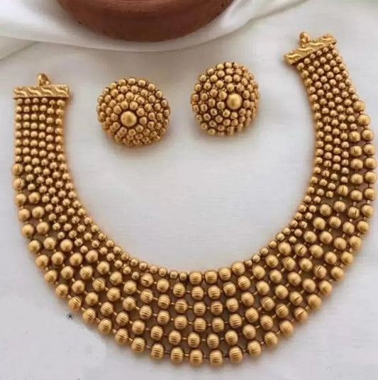 Gold plated copper jewel set | MANATH - halfpeapp