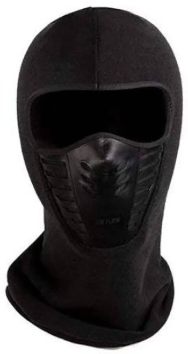 Black Bike Face Mask for Men & Women (Size: Free) - HalfPe