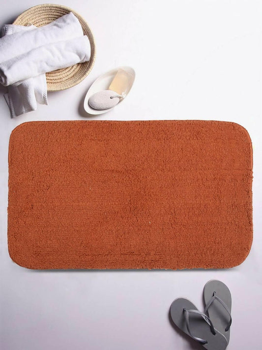 Lushomes Bathroom Mat, floor mats for home, anti slip mat, non slip mat 1800 GSM Floor Mat with High Pile Microfiber, anti skid mat for bathroom floor (12 x 18 Inch, Single Pc, Brown) - HalfPe
