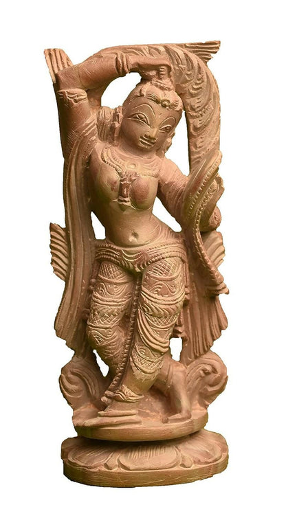 KariGhar Stone Hand Carved Dev Dasi Statue for Home - HalfPe