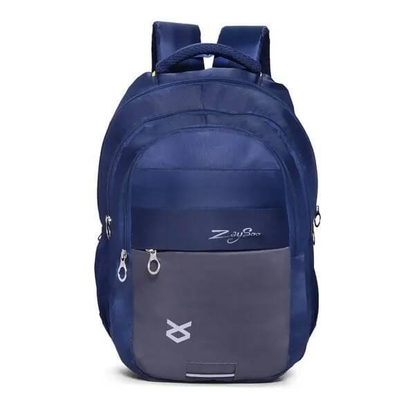 Laptop Backpack Multiple Pockets Padded Shoulder Straps Premium Fabric (Blue 40L) - HalfPe