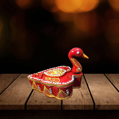 santarms hamsa design sindoor Box - HalfPe