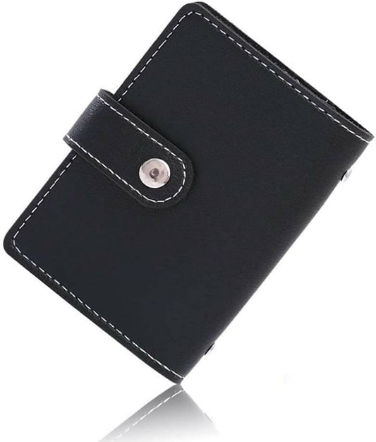 SAGIRON 24 Card Holder (Set of 1, Black) - HalfPe