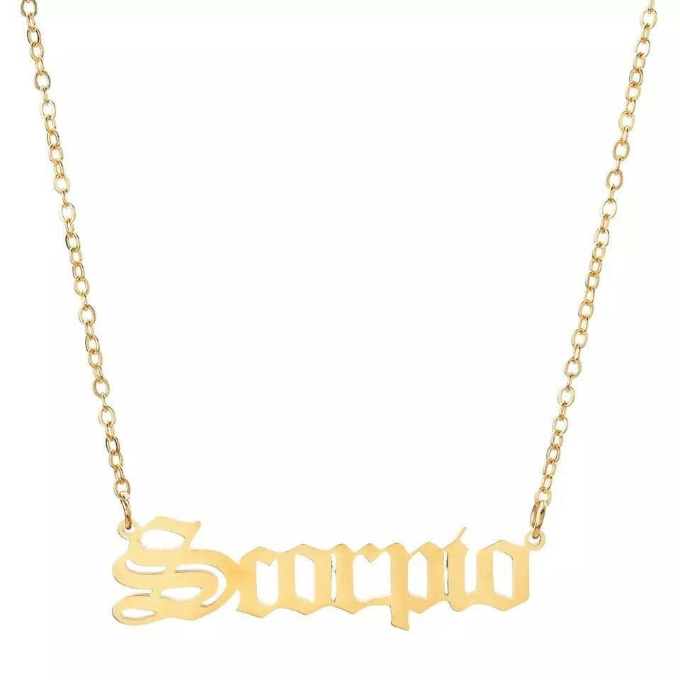 Pinapes Zodiac pendant necklace for Women / Girls (Scorpio sign) - HalfPe