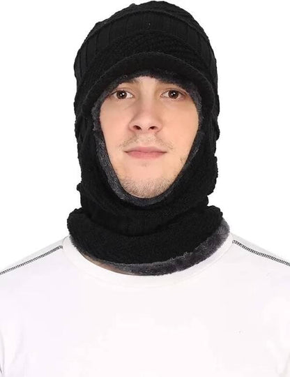 Woven Unisex Acrylic Woolen Balaclava, Beanie/Skull Cap - HalfPe