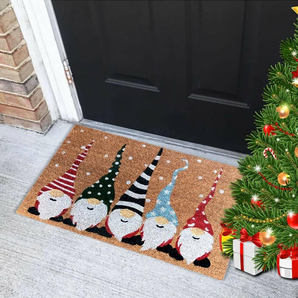 Mats Avenue Christmas Coir Doormat with Non-Slip Rubber Backing for Indoor -60 x 90 CM - HalfPe