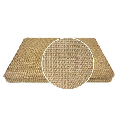 Mats Avenue Multi Use Cat Scratch Pad Heavy Duty Made of Thin Jute and Wooden Core Honey Color (34 X 23.5 CM) - HalfPe