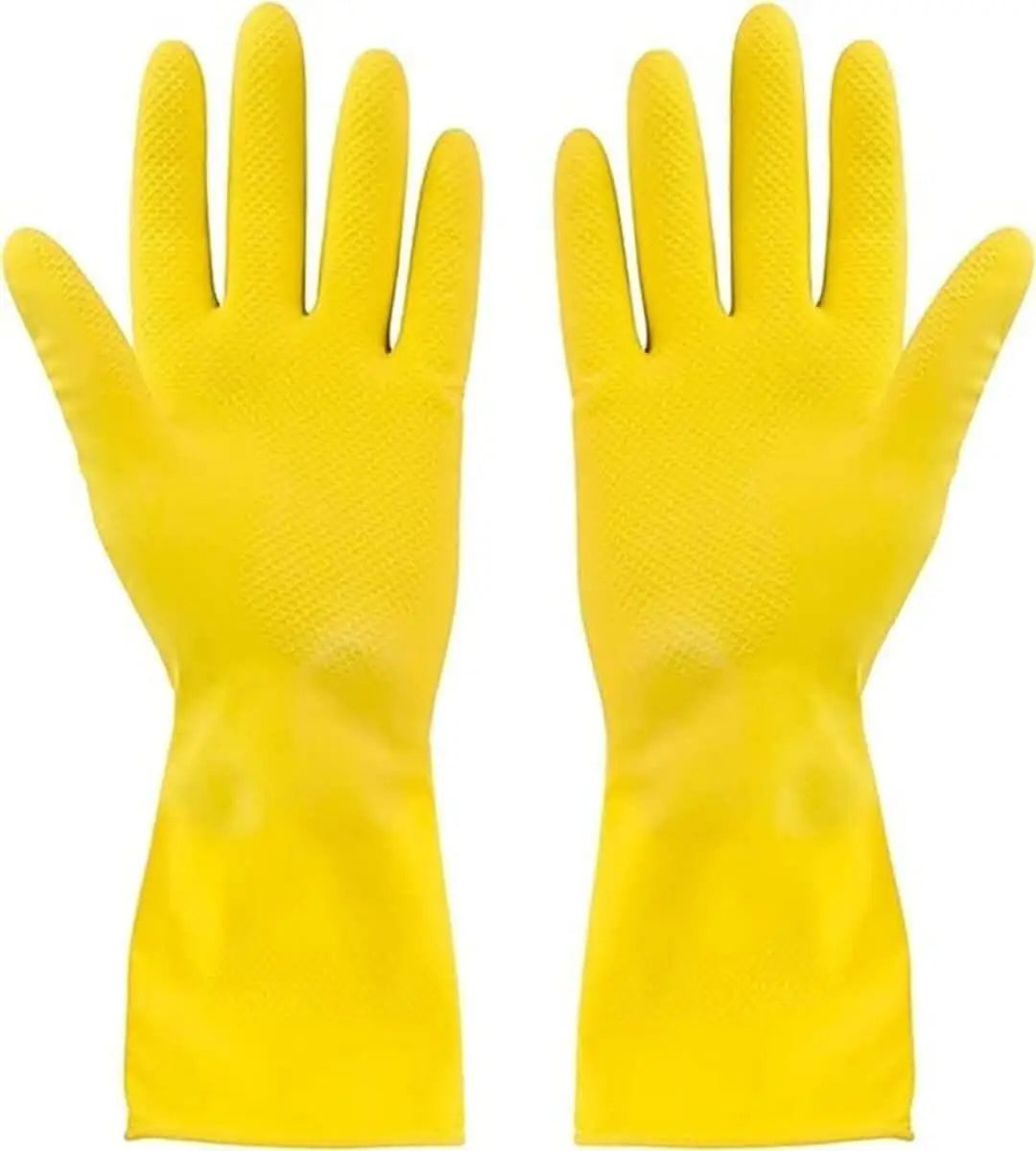 Hand cleaning gloves (yellow, large, 1 pair) - halfpeapp