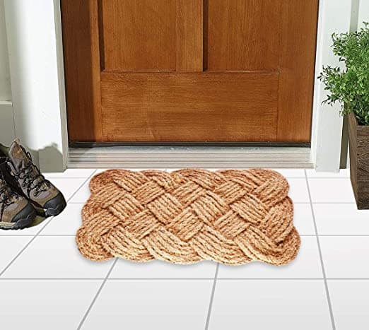 Hand made knot coir door mat - HalfPe