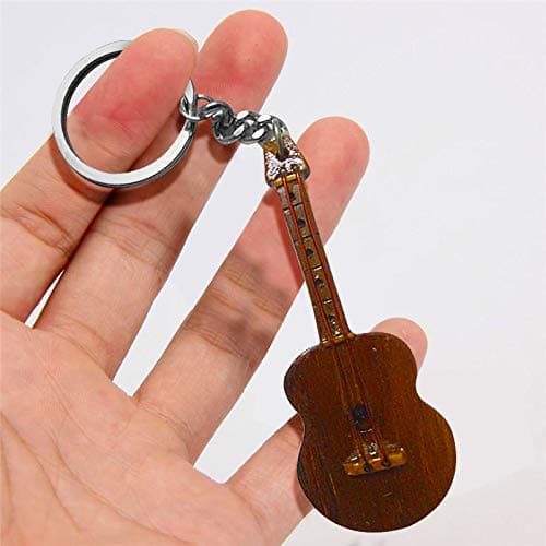 Hand made perfect teak wood key chain with ring(Beige) - HalfPe